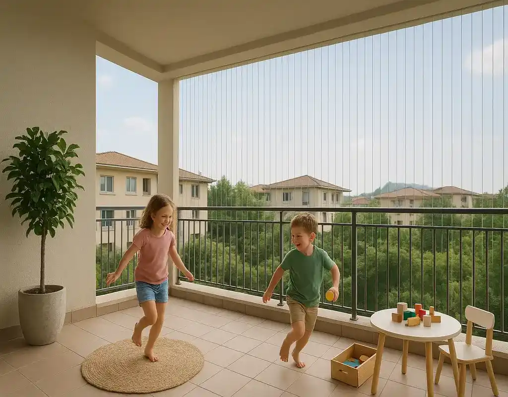 Invisible Grills Installation for Balcony in Andhra Pradesh