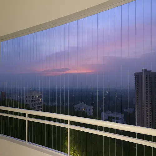 Premium Balcony Invisible Grills in Tenali – Safe, Modern, and Elegant by MS Nani Enterprises